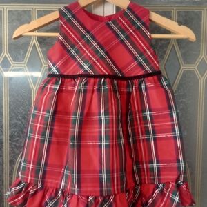 The Children's Place Red Plaid Formal Dress